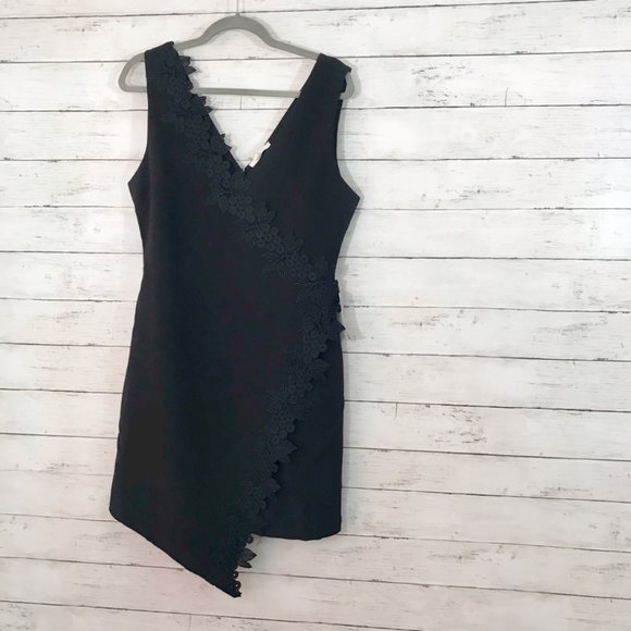 Anthropologie Sleeveless Embroidered Black Dress - Picture 2 of 7